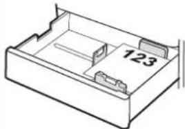 HP Color LaserJet Enterprise MFP 6800dn - Papierausrichtung in Fach 2 und den optionalen 550-Blatt-Fächern - 1
