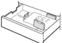 HP Color LaserJet Enterprise MFP 6800dn - Papierausrichtung in Fach 2 und den optionalen 550-Blatt-Fächern - 8