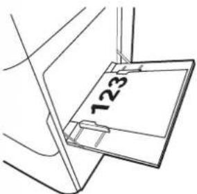 HP Color LaserJet Enterprise MFP 6800dn - Papierausrichtung in Fach 1 (Mehrzweckfach) - 3