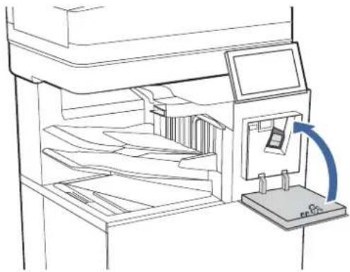 HP Color LaserJet Enterprise MFP 6800dn - Entfernen und Ersetzen des Heftklammernmagazins im Hefter/Stapler mit 3 Fächern - 5