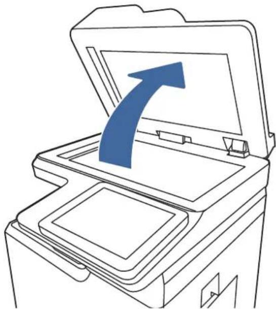 HP Color LaserJet Enterprise MFP 6800dn - Überprüfen des Scannerglases auf Schmutz und Flecken - 2