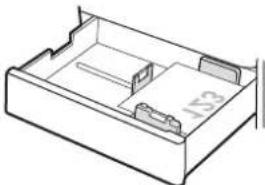HP Color LaserJet Enterprise MFP 6800dn - Papierausrichtung in Fach 2 und den optionalen 550-Blatt-Fächern - 7