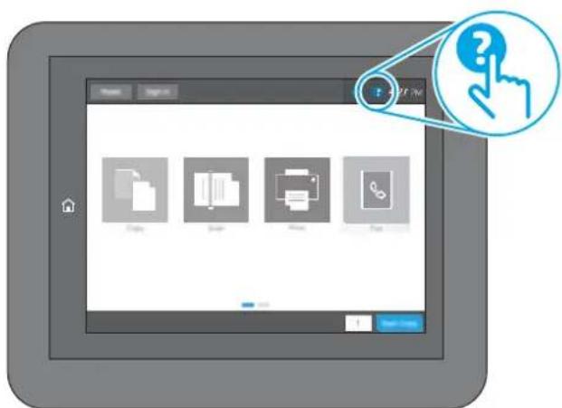 HP Color LaserJet Enterprise MFP 6800dn - Hilfesystem zum Bedienfeld - 1
