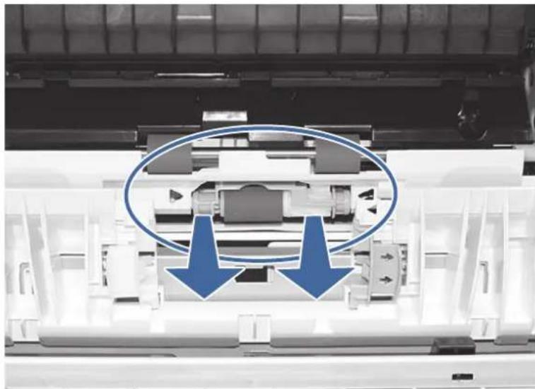 HP Color LaserJet Enterprise MFP 6800dn - 13.A4 Fehler durch Papierstau in Fach 4 (2.100-Blatt-Zufuhr-HCI) - 12