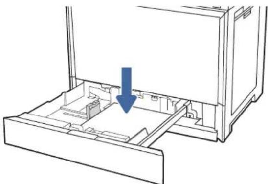 HP Color LaserJet Enterprise MFP 6800dn - Einlegen von Papier in Fach 2 oder der optionalen 550-Blatt-Fächer - 6