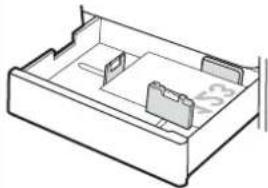 HP Color LaserJet Enterprise MFP 6800dn - Papierausrichtung in Fach 2 und den optionalen 550-Blatt-Fächern - 4