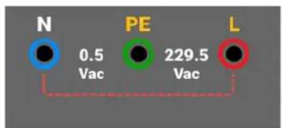 N 0.5 Vac PE 229.5 Vac L