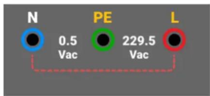 N 0.5 Vac PE 229.5 Vac L
