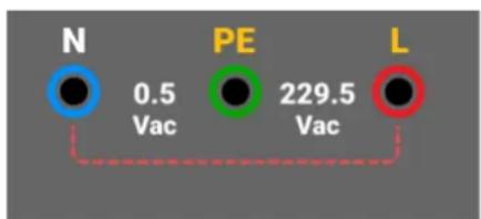 N 0.5 Vac PE 229.5 Vac L