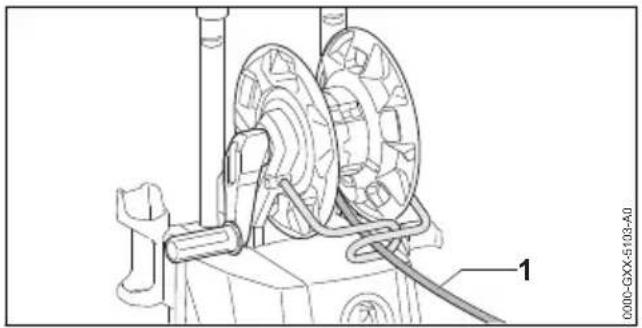 STIHL RE 120 Plus - Desfășurați furtunul de înaltă presiune - 1