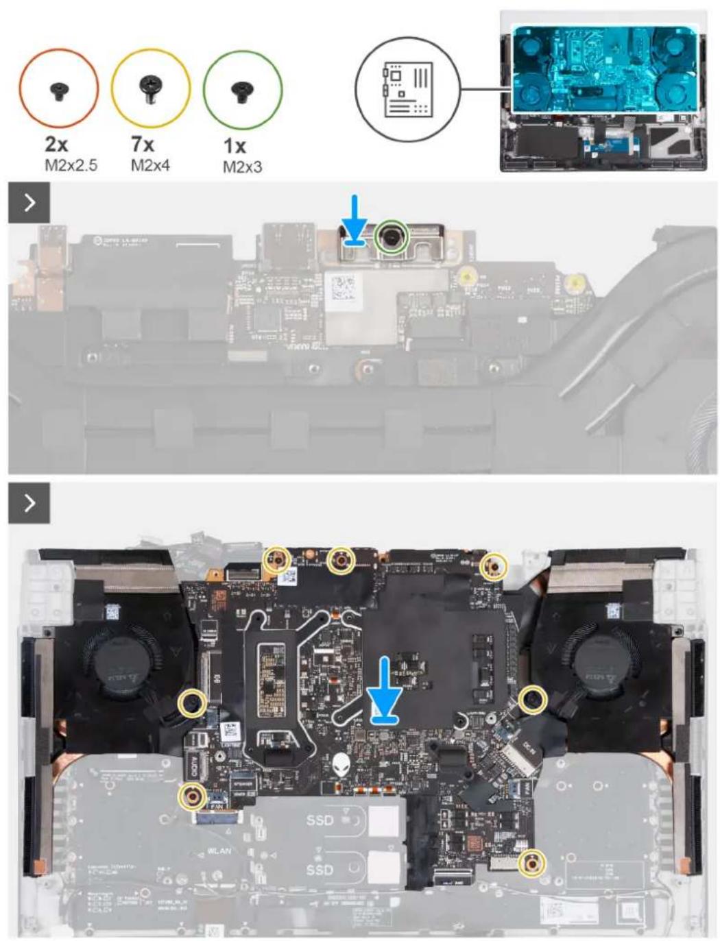 DELL Alienware x16 R2 - Bildschirmkabelanschluss - 1