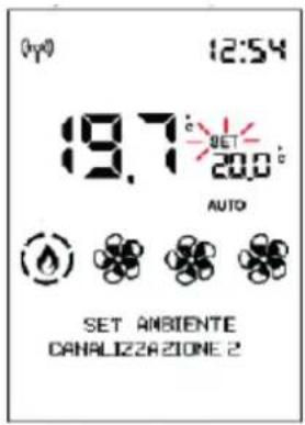 0:00 12:54 19.7° SET 20.0° AUTO SET AMBIENTE CANALIZZAZIONE 2