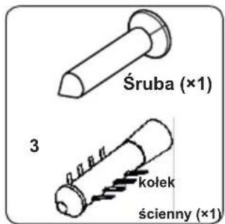 Śruba (×1) 3 kolek scienny (×1)