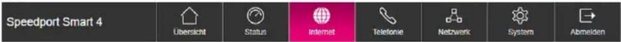 Speedport Smart 4 Übersicht Status Internet Telefonie Netzwerk System Abmelden
