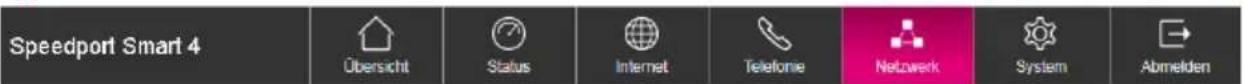 Speedport Smart 4 Übersicht Status Internet Telephone Network System Abmelden