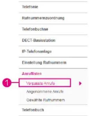 Telefonie Rufnummernzuordnung Telefonbuchse DECT-Basisstation IP-Telefonanlage Einstellung Rufnummern Anruflisten Verpasste Anrufe Angenommene Anrufe Gewahite Rufnummern Telefonbuch