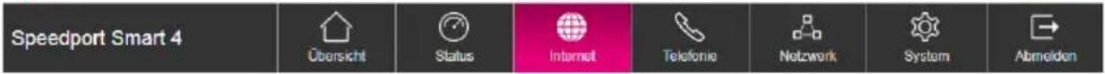 Speedport Smart 4 Übersicht Status Internet Telefonie Netzwerk System Abmeiden