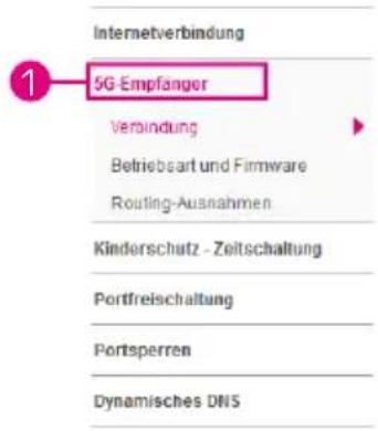 Internetverbindung 5G-Empfänger Verbindung Betriebsart und Firmware Routing-Ausnahmen Kinderschutz - Zeitschaltung Portfreischaltung Portsperren Dynamisches DNS