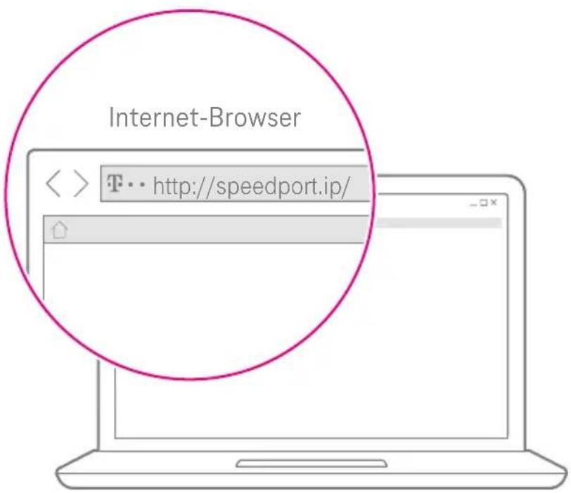 Internet-Browser < > T·· http://speedport.ip/