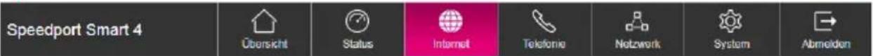 Speedport Smart 4 Übersicht Status Internet Telefonie Netzwerk System Abmelden