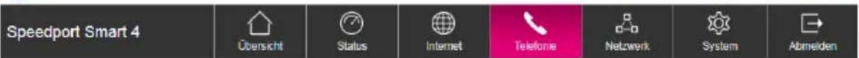 Speedport Smart 4 Übersicht Status Internet Telephone Netzwerk System Abmeiden