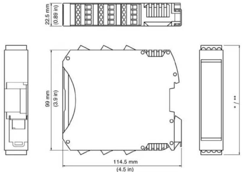 SCHNEIDER XPSMCMEN0100TT - Abmessungen - 1