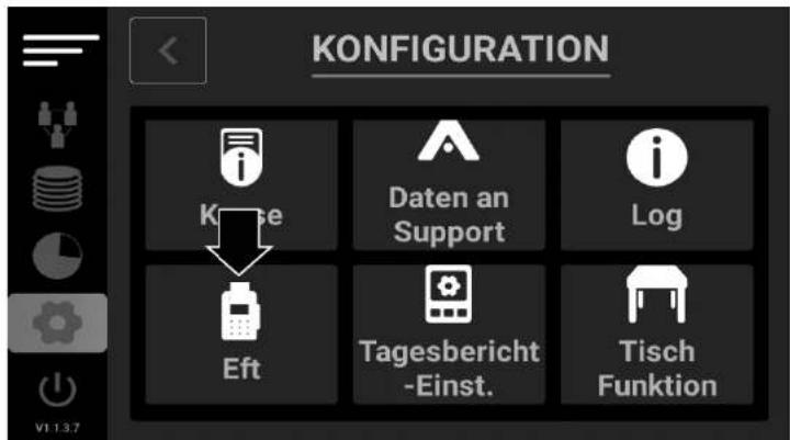 KONFIGURATION File Daten an Support Log Eft Tagesbericht -Einst. Tisch Funktion