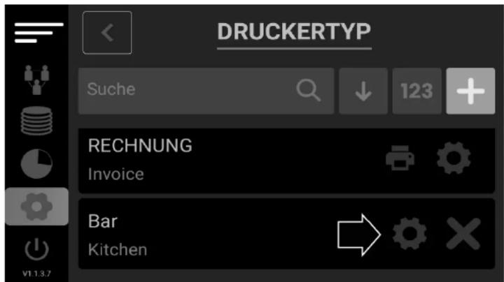 DRUCKERTYP Suche ↓ 123 + RECHNUNG Invoice Bar Kitchen v1.1.3.7