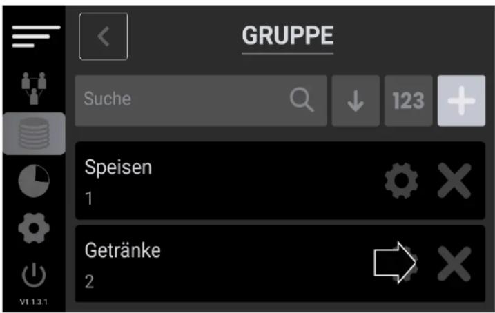 GRUPPE Suche 123 Speisen 1 Getränke 2