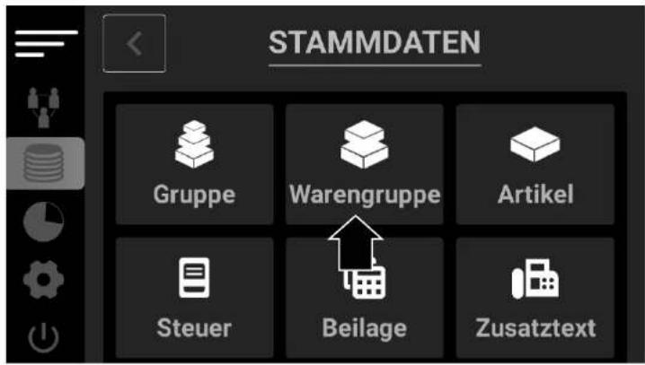 STAMMDATEN Gruppe Warengruppe Artikel Steuer Beilage Zusatztext