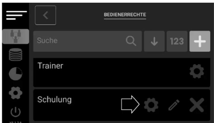 BEDIENERRECHTE Suche 123 Trainer Schulung