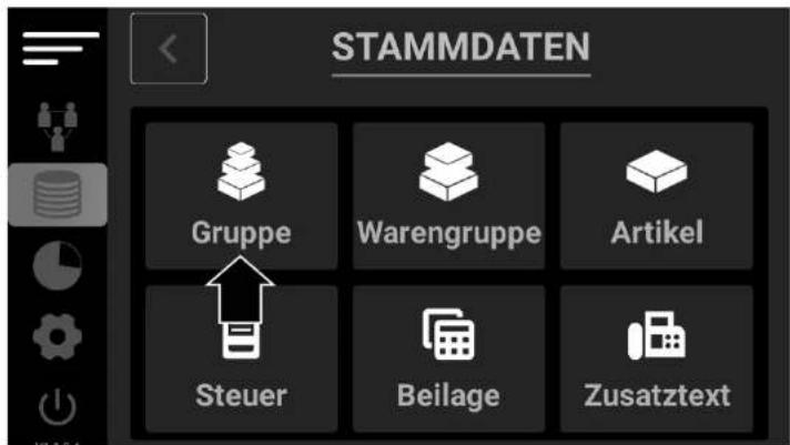 STAMMDATEN Gruppe Warengruppe Artikel Steuer Beilage Zusatztext