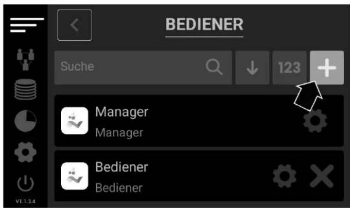 BEDIENER Suche 123 + Manager Manager Bediener Bediener