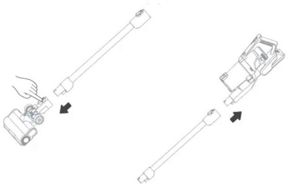 MIDEA P8 Plus - Mit dem Stiel hohe Stellen reinigen - 1