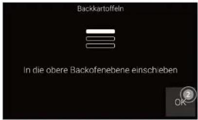 Backkartoffeln In die obere Backofenebene einschieben