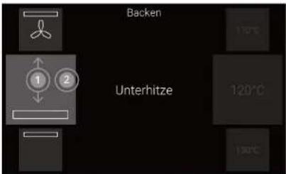 Backen Unterhitze 1 2 120°C 130°C