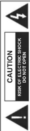 CAUTION RISK OF ELECTRIC SHOCK DO NOT OPEN