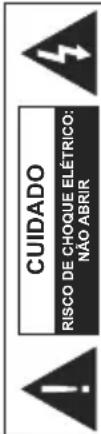 CUIDADO RISCO DE CHOQUE ELÉTRICO: NÃO ABRIR