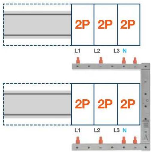 2P 2P 2P L1 L2 L3 N 2P 2P 2P L1 L2 L3 N