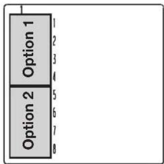 Option 1 1 2 3 4 5 6 7 8 Option 2