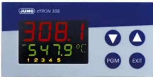 JUMO dTRON 308 308.1 547.9 °C 1 2 3 4 5 PGM EXIT