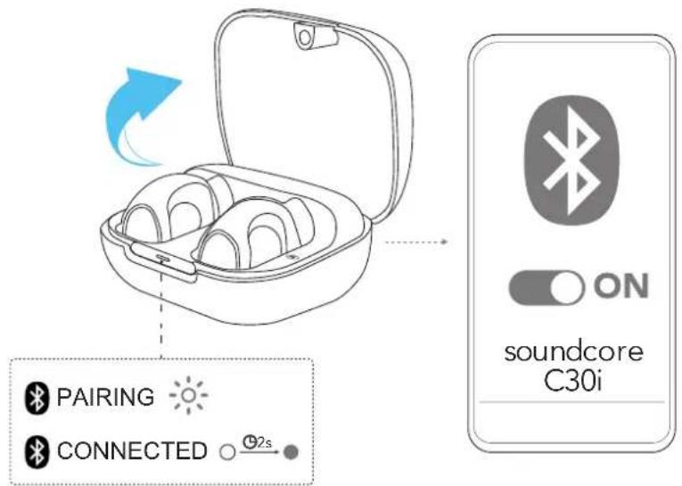 soundcore C30i - EINSCHALTEN UND KOPPELN - 1