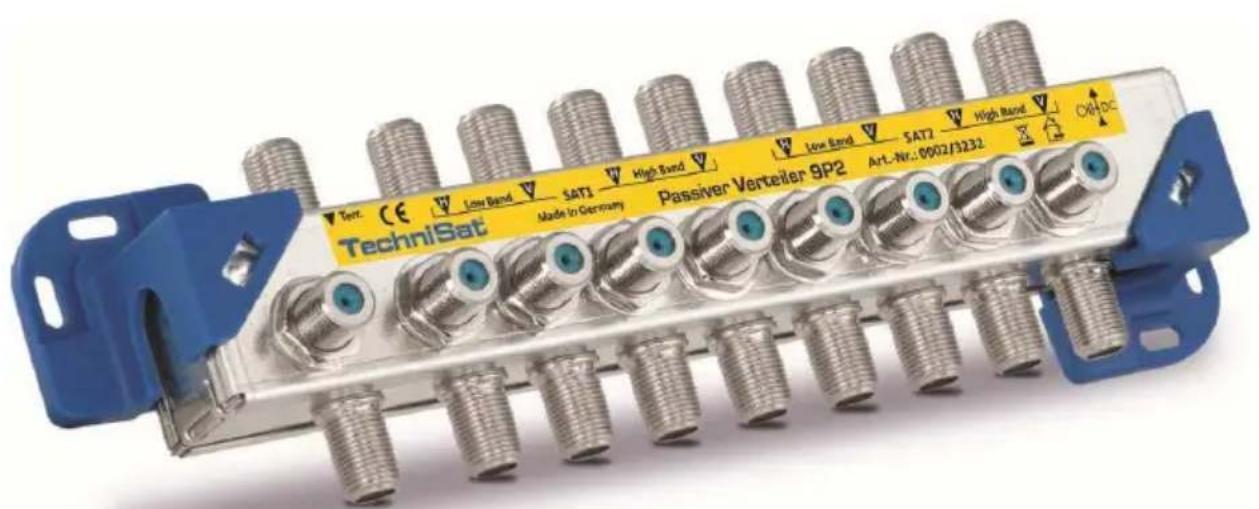 TechniSat Low Band SAT1 High Band Passiver Verteiler 9P2 Art.-Nr.: 0002/13232 CXHDC