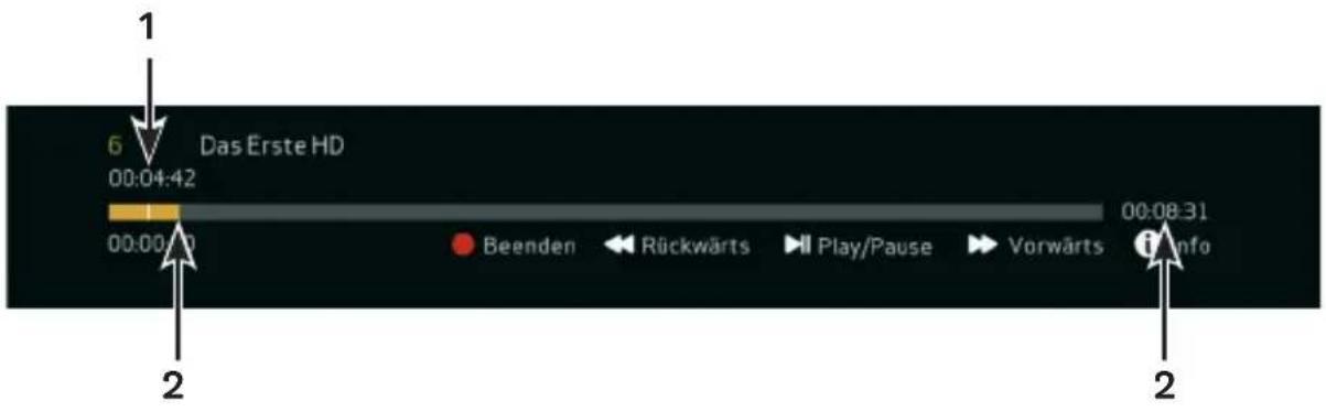 1 Das Erste HD 00:04:42 00:08:31 Beenden Rückwärts Play/Pause Vorwärts Info 2 2