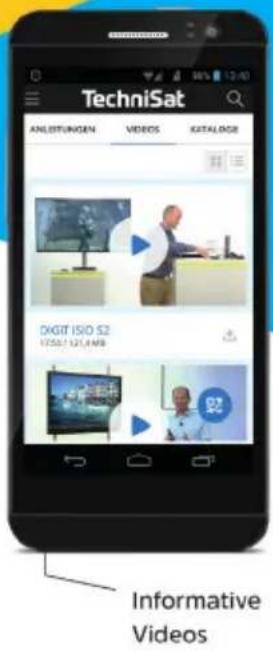 TechniSat ANLISTUNGEN VIDEOS KATALOGE DIGIT ISO S2 12557 12L/ARB Informative Videos