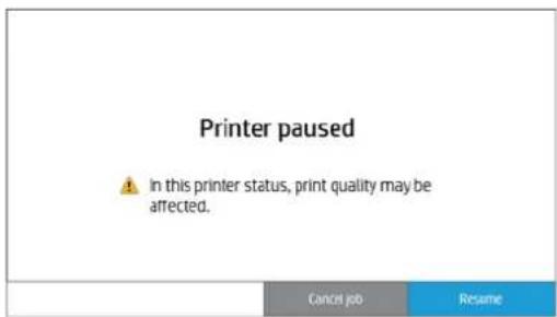 HP Latex 830 - Auftragswarteschlange anhalten - 2