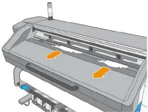 HP Latex 830 - Überprüfen des Druckmaterialpfads - 3