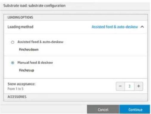 HP Latex 830 - Laden von Druckmaterial mit der Ladevorrichtung - 1