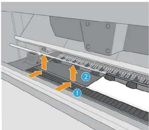 HP Latex 830 - Deinstallieren des Tintenkollektor-Verbrauchsmaterials - 3