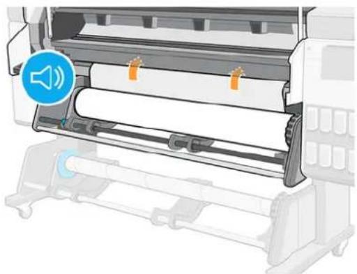 HP Latex 830 - Laden einer Rolle in den Drucker - 12